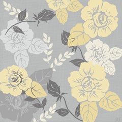 Yellow Roses on Grey II
