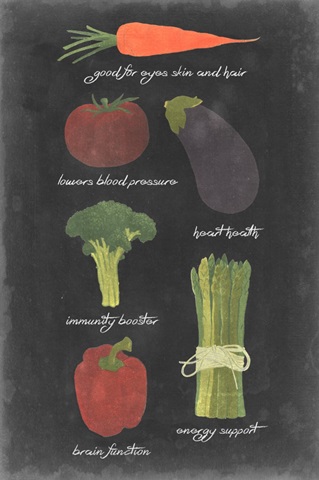 Blackboard Veggies I