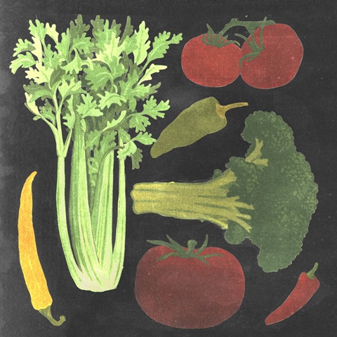 Blackboard Veggies III