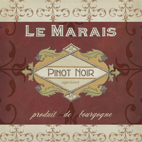 Burgundy Wine Labels I