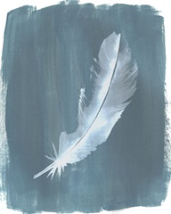 Feathers on Dusty Teal V