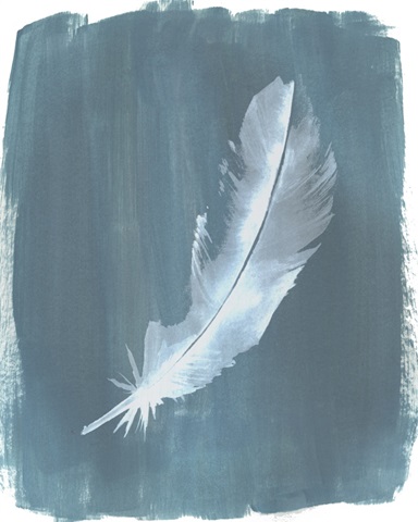 Feathers on Dusty Teal V