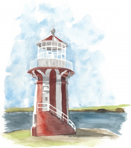 Watercolor Lighthouse III
