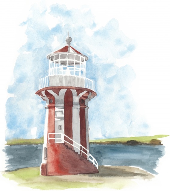 Watercolor Lighthouse III