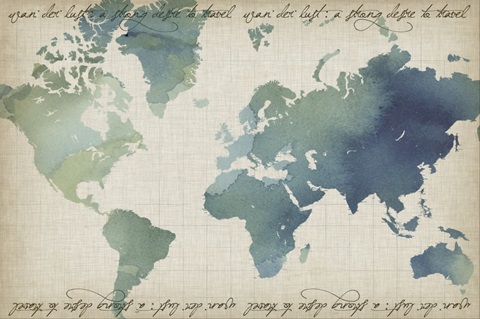 Watercolor World Map