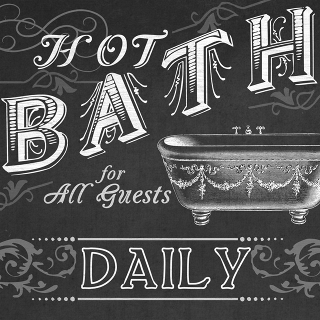 Chalkboard Bath Signs II