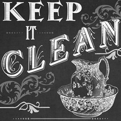 Chalkboard Bath Signs IV