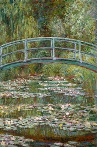 Bridge over a Pond of Water Lilies