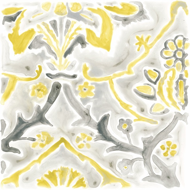 Citron Damask Tile II