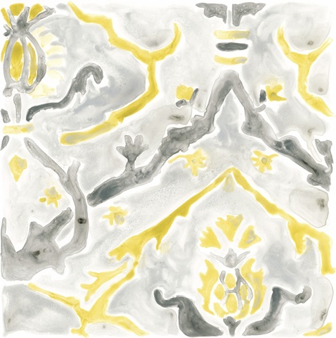 Citron Damask Tile V