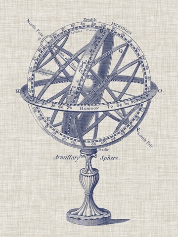 Armillary Sphere on Linen I