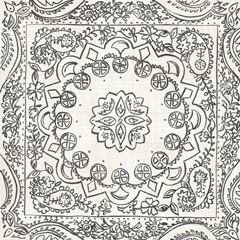 B&W Batik Rosette II