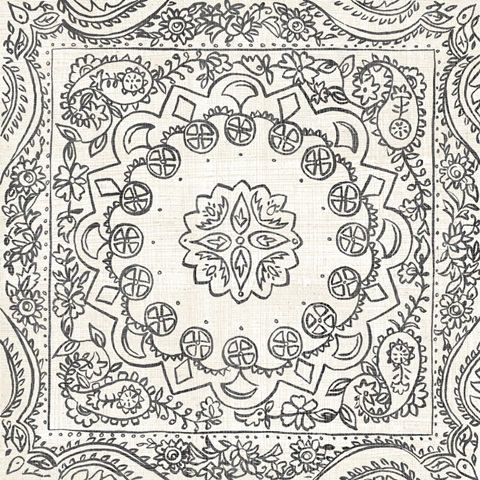 B&W Batik Rosette II