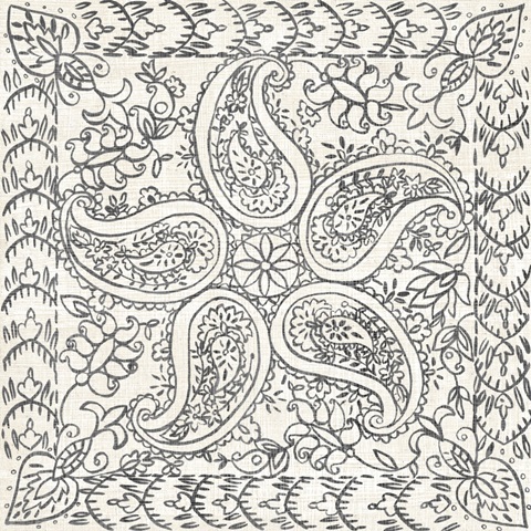 B&W Batik Rosette III
