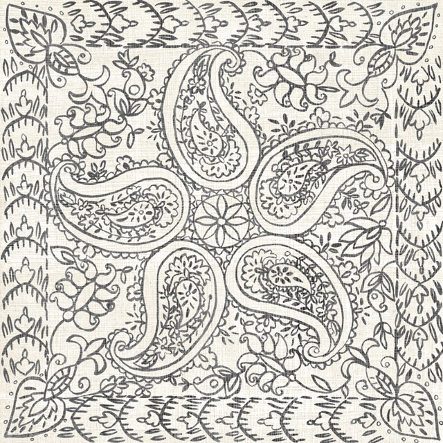 B&W Batik Rosette III