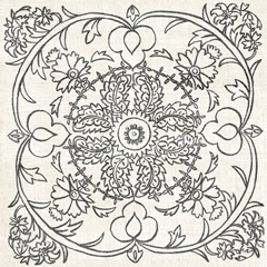 B&W Batik Rosette IV