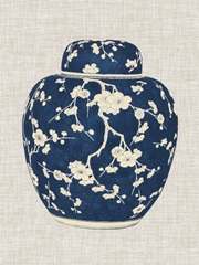 Blue and White Ginger Jar on Linen II