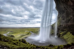 Behind Seljalandfoss