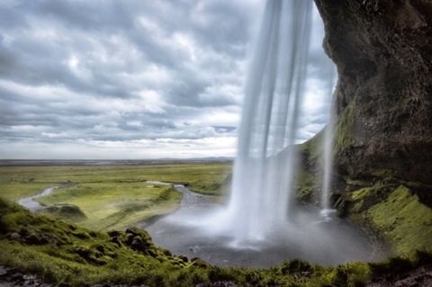 Behind Seljalandfoss