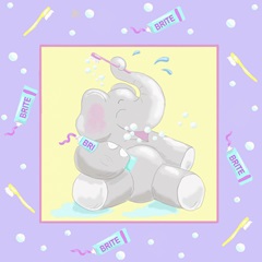 Baby Elephant Bath I