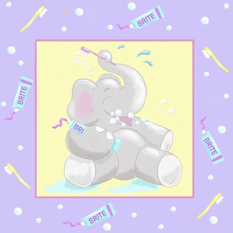 Baby Elephant Bath I