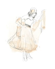 Blush and Grey Fashion I