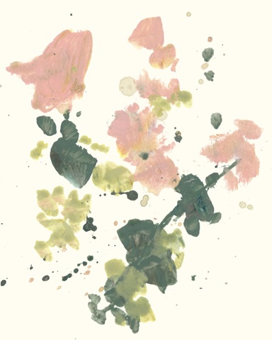 Blush and Olive Splash I