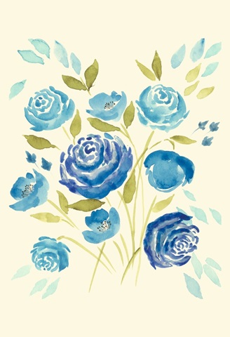 Cerulean Blooms I