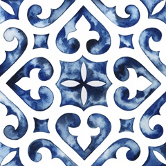 Cobalt Tile VI
