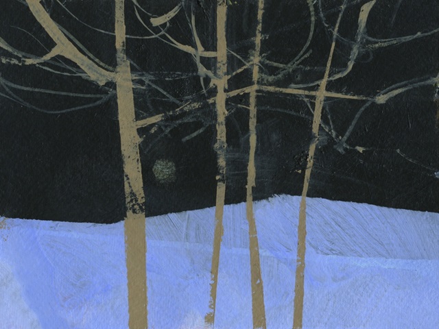 Four Trees and the Moon II
