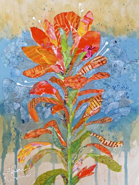 Indian Paintbrush Collage I