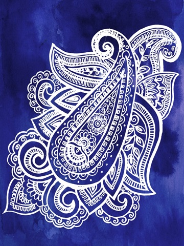 Indigo Paisley I