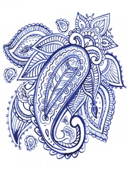 Indigo Paisley IV