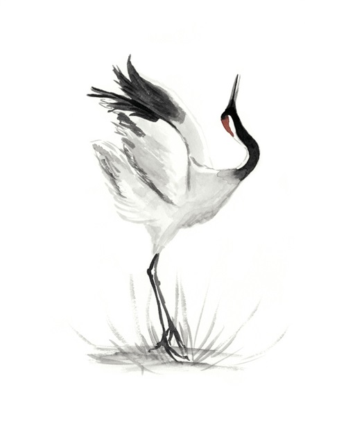 Japanese Cranes I