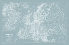 Map of Europe on Aqua