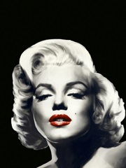 Red Lips Marilyn In Black