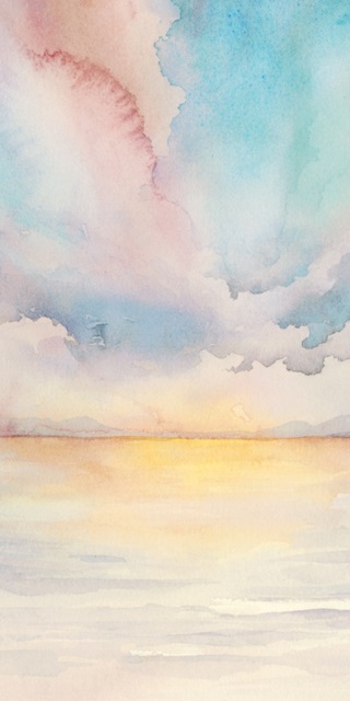 Sea Sunset Triptych II