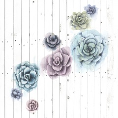 Shiplap Succulent Cluster III