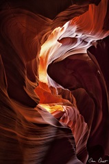 Sun Shining Through Canyon IV