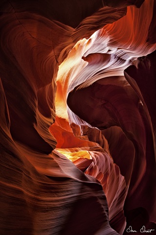 Sun Shining Through Canyon IV