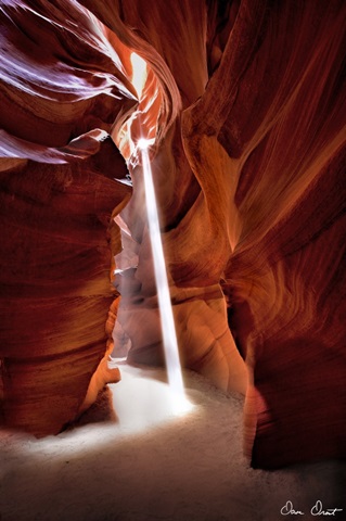 Sun Shining Through Canyon VI