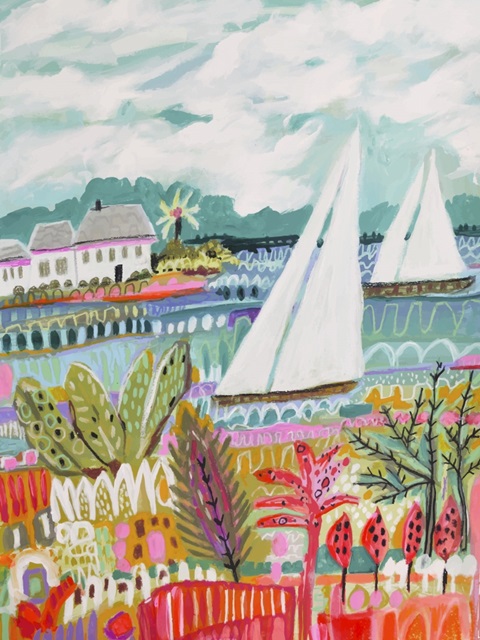 Two Sailboats and Cottage II