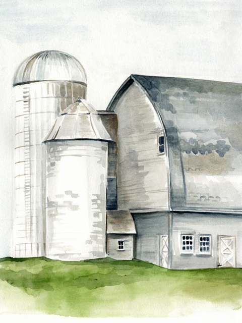 Watercolor Barn II