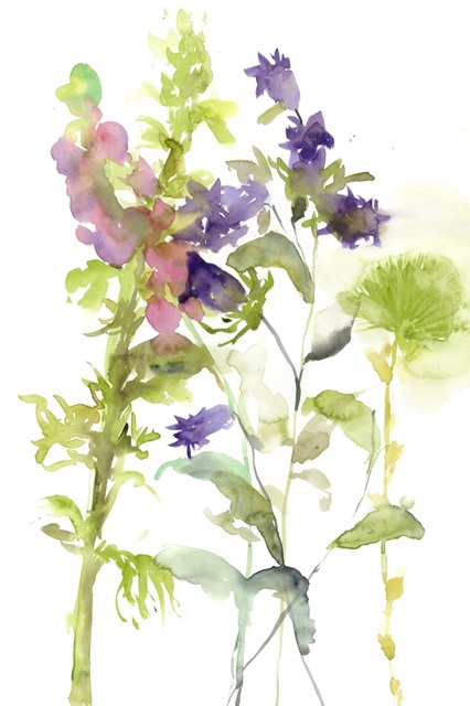 Watercolor Floral Study I