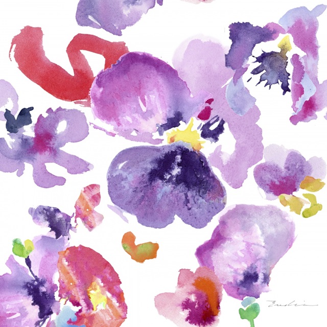 Watercolor Flower Composition III
