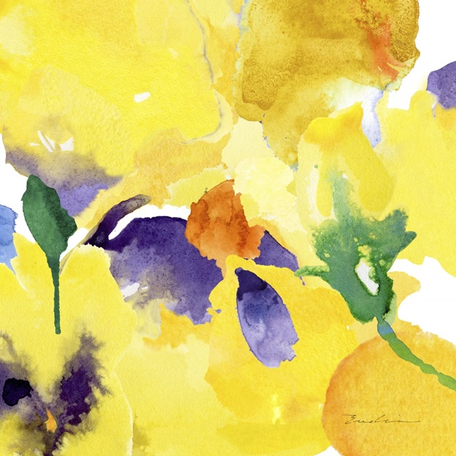 Watercolor Flower Composition V
