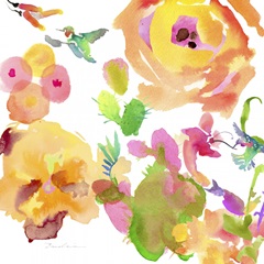Watercolor Flower Composition VIII