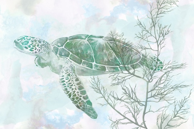 Watercolor Sea Turtle II