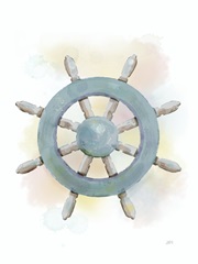 Watercolor Ship's Wheel