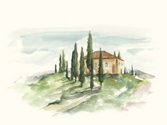 Watercolor Tuscan Villa II